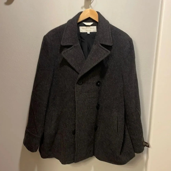 ANDREA Brem woman’s dark grey 100% wool trench coat